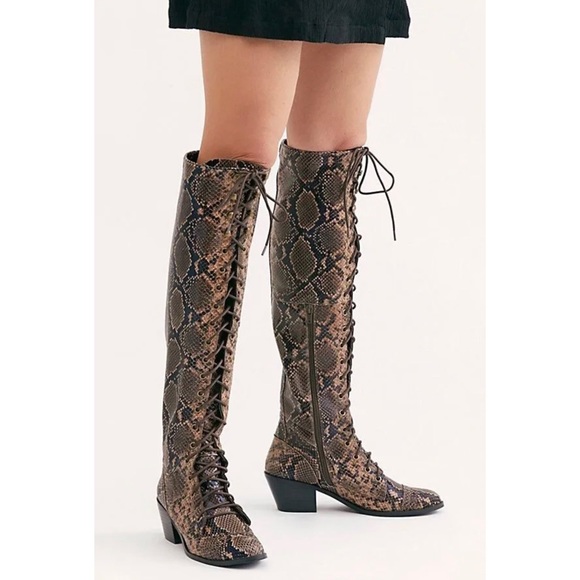 Free People Joe Lace-Up Over-the-Knee Boots